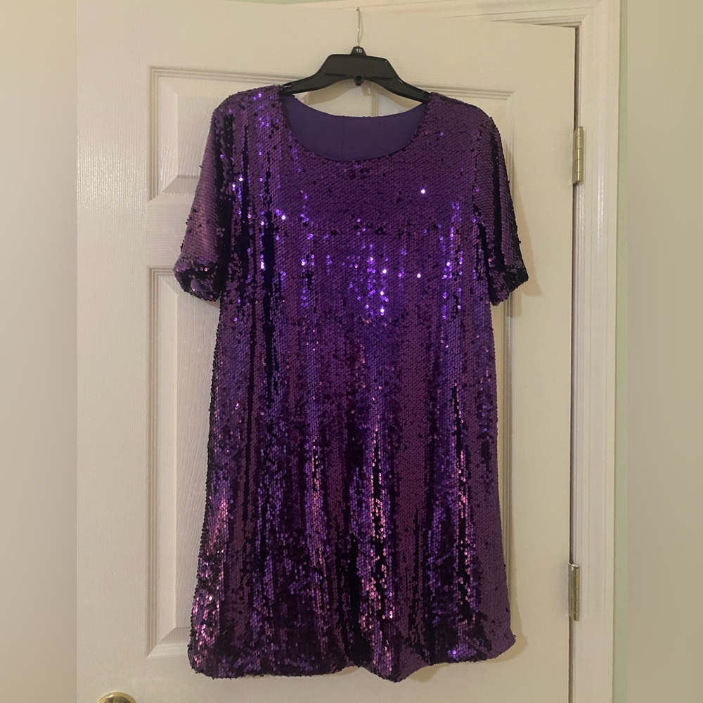 Purple Sequin Dress
